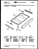 COOKTOP PARTS Diagram and Parts List for 31-3979-23-02  Tappan Range