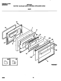 DOOR Diagram and Parts List for MFF351BCWC  Frigidaire Range