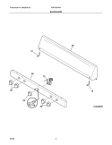 BACKGUARD Diagram and Parts List for FGF303KWA  Frigidaire Range