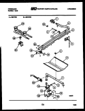 BURNER, MANIFOLD AND GAS CONTROL Diagram and Parts List for G21CW3  Frigidaire Range