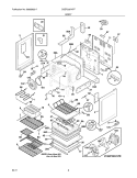 BODY Diagram and Parts List for CGEF3057KFF  Frigidaire Range
