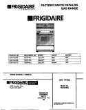 COVER Diagram and Parts List for FGF374CCSE  Frigidaire Range