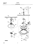 MOTOR & PUMP Diagram and Parts List for GLDB954BS1  Frigidaire Dishwasher