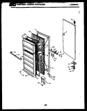 DOOR PARTS Diagram and Parts List for UFP160DM1W  Kelvinator Freezer