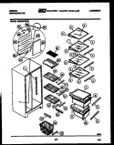 SHELVES AND SUPPORTS Diagram and Parts List for RS22F9WS1B  Gibson Refrigerator
