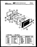 DOOR PARTS Diagram and Parts List for 77-4957-66-01  Tappan Range