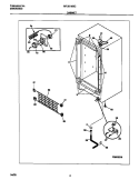 CABINET Diagram and Parts List for MFU21M3GW0  Frigidaire Freezer