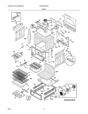 BODY Diagram and Parts List for CGES3045KW3  Frigidaire Wall Oven