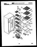SHELVES AND SUPPORTS Diagram and Parts List for RS22F7WU1B  Gibson Refrigerator