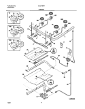 BURNER Diagram and Parts List for GLGF366AQC  Frigidaire Range