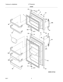 DOOR Diagram and Parts List for CFTR1826LM6  Frigidaire Refrigerator
