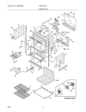 LOWER OVEN Diagram and Parts List for FEB30T6FCC  Frigidaire Wall Oven
