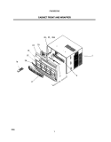 CABINET FRONT AND WRAPPER Diagram and Parts List for FAC055J7A3  Frigidaire Air Conditioner