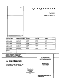 COVER Diagram and Parts List for FRT21P5AQ4  Frigidaire Refrigerator