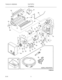 ICE MAKER Diagram and Parts List for E32AF75FPS4  Electrolux Freezer