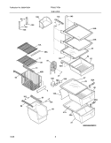 SHELVES Diagram and Parts List for FRS6LF7FB4  Frigidaire Refrigerator