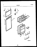 DOOR PARTS Diagram and Parts List for TSX130HN1D  Kelvinator Refrigerator