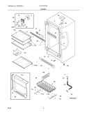 CABINET Diagram and Parts List for FFU1767FW0  Frigidaire Freezer
