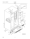 CABINET Diagram and Parts List for GLHS68EESB5  Frigidaire Refrigerator