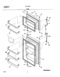 DOOR Diagram and Parts List for GLHT184RAQ8  Frigidaire Refrigerator