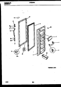 REFRIGERATOR DOOR PARTS Diagram and Parts List for FRS22PRAW2  Frigidaire Refrigerator