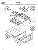 TOP / DRAWER Diagram and Parts List for WGF353BAWB  Frigidaire Range