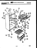 CABINET PARTS Diagram and Parts List for RT174GCDA  Frigidaire Refrigerator
