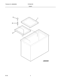 DOOR Diagram and Parts List for KCG090LW0  Kelvinator Freezer