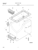 CABINET Diagram and Parts List for CF072  Frigidaire Freezer