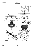 MOTOR & PUMP Diagram and Parts List for FDB736GFS2  Frigidaire Dishwasher
