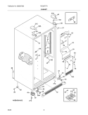 CABINET Diagram and Parts List for FSC23F7TDW5  Frigidaire Refrigerator