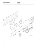 BACKGUARD Diagram and Parts List for FEF402BWG  Frigidaire Range