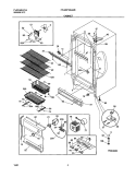 CABINET Diagram and Parts List for FFU20FG6AW0  Frigidaire Freezer