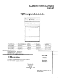 COVER Diagram and Parts List for FEF376CJSB  Frigidaire Range