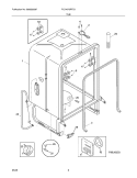 TUB Diagram and Parts List for PLD4375RFC3  Frigidaire Dishwasher