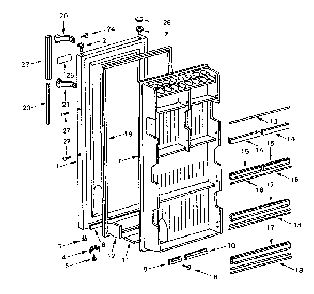 Door Parts Diagram and Parts List for 5648611162  Kenmore Refrigerator