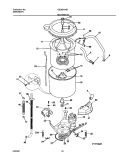 WSHR MTR, HOSE Diagram and Parts List for GES831AS1  Gibson Washer Dryer Combo