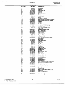 Motor/tub Page 2 Diagram and Parts List for FWX6971E  Frigidaire Washer