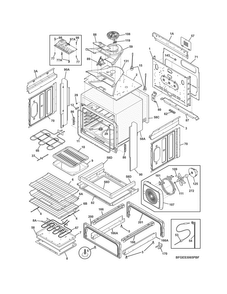Body Diagram and Parts List for FGES3065PBG  Frigidaire Range