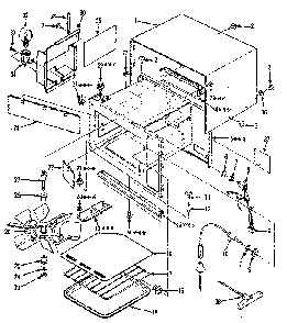 Cabinet Parts Diagram and Parts List for 5648888310  Kenmore Microwave