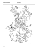 CABINET Diagram and Parts List for PLMV169DCC  Frigidaire Microwave