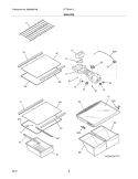 SHELVES Diagram and Parts List for FFTR1817LB7  Frigidaire Refrigerator