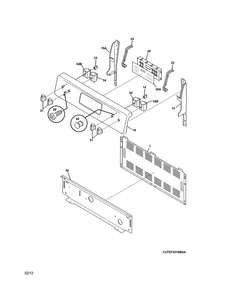 Backguard Diagram and Parts List for LFEF3019MSD  Frigidaire Range