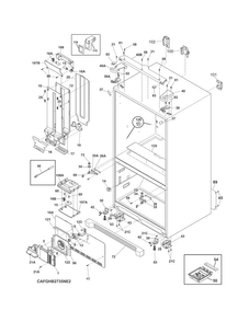 Cabinet Diagram and Parts List for FGHB2735NF2  Frigidaire Refrigerator