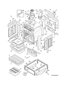 Body Diagram and Parts List for FFGS3025PBF  Frigidaire Range