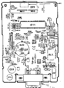 Power And Control Circuit Board Diagram and Parts List for 5648568511  Kenmore Microwave