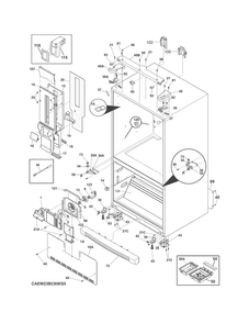 Cabinet Diagram and Parts List for EW23BC85KS6  Electrolux Refrigerator