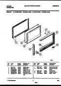 UPPER OVEN DOOR PARTS Diagram and Parts List for 72-3981-00-06  Tappan Range