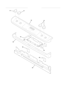 Backguard Diagram and Parts List for FGGS3045KBE  Frigidaire Range