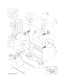 Cabinet Diagram and Parts List for FGHN2866PE1  Frigidaire Refrigerator